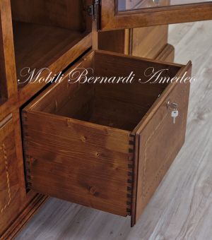 Classic style rifle display cabinet, Italian artisan product